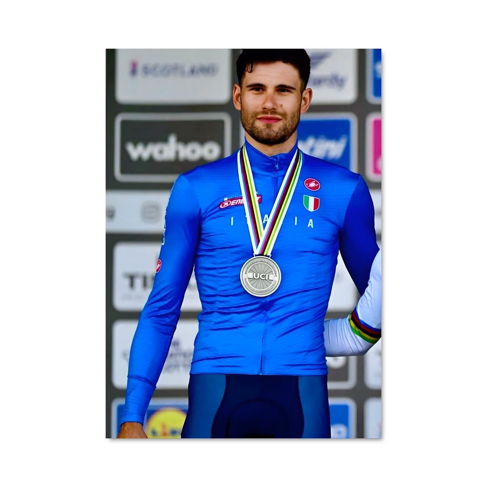 Poster Champion Sous Les Projecteurs – affiche Cyclisme